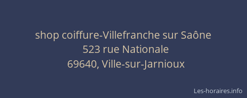 shop coiffure-Villefranche sur Saône