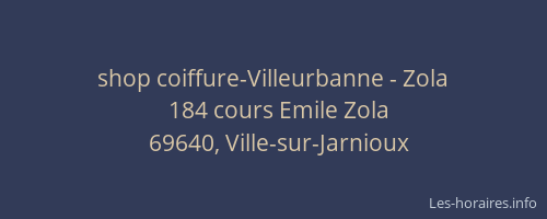 shop coiffure-Villeurbanne - Zola