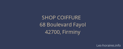 SHOP COIFFURE