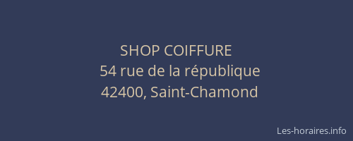 SHOP COIFFURE