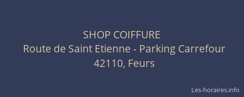 SHOP COIFFURE