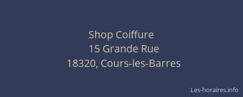 Shop Coiffure