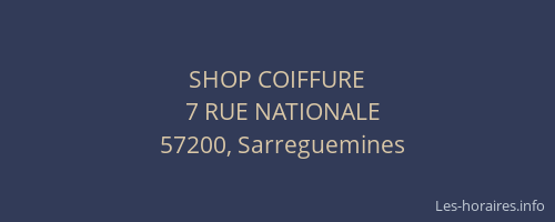 SHOP COIFFURE