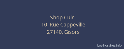 Shop Cuir
