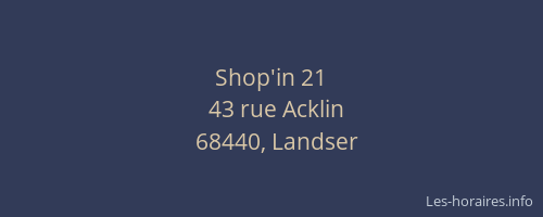 Shop'in 21
