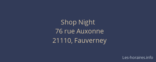 Shop Night