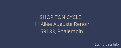 SHOP TON CYCLE