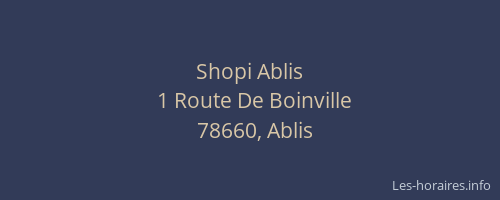 Shopi Ablis