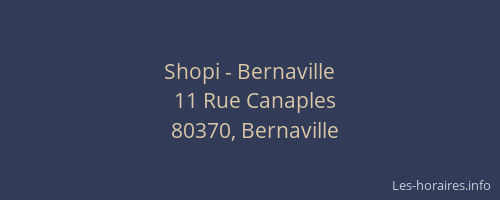 Shopi - Bernaville