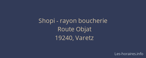 Shopi - rayon boucherie