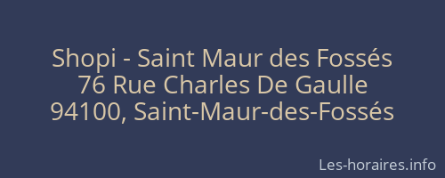 Shopi - Saint Maur des Fossés