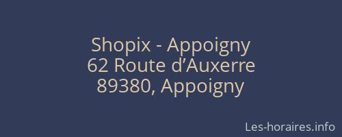 Shopix - Appoigny