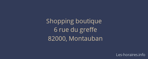 Shopping boutique