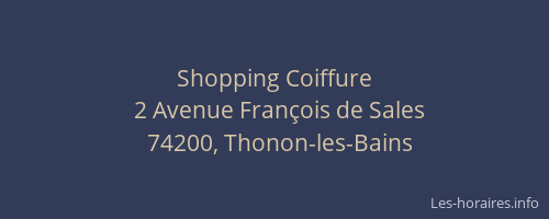 Shopping Coiffure