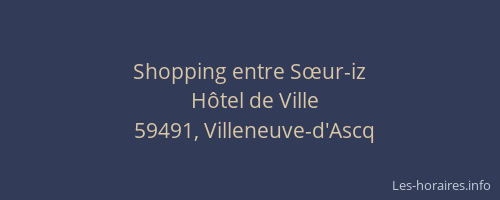 Shopping entre Sœur-iz