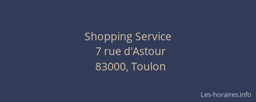Shopping Service
