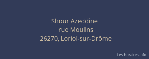 Shour Azeddine