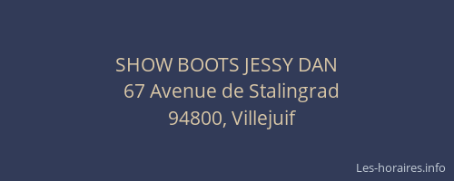 SHOW BOOTS JESSY DAN