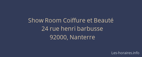 Show Room Coiffure et Beauté