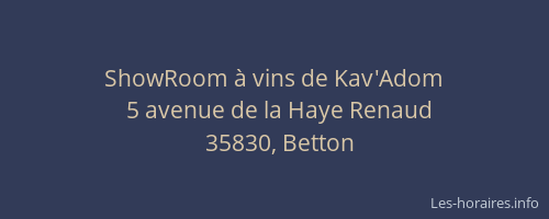 ShowRoom à vins de Kav'Adom