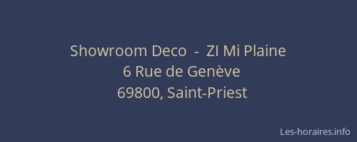Showroom Deco  -  ZI Mi Plaine