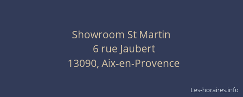Showroom St Martin