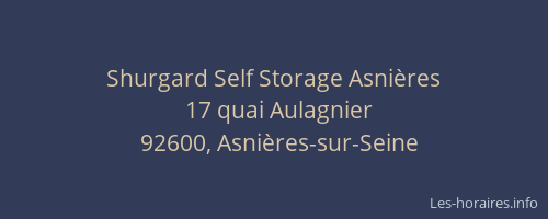 Shurgard Self Storage Asnières