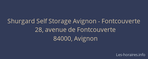 Shurgard Self Storage Avignon - Fontcouverte