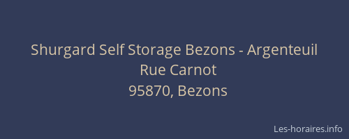Shurgard Self Storage Bezons - Argenteuil