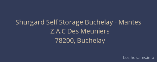 Shurgard Self Storage Buchelay - Mantes