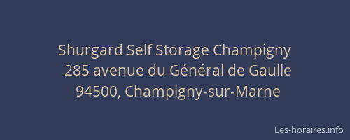 Shurgard Self Storage Champigny