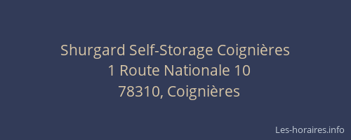 Shurgard Self-Storage Coignières