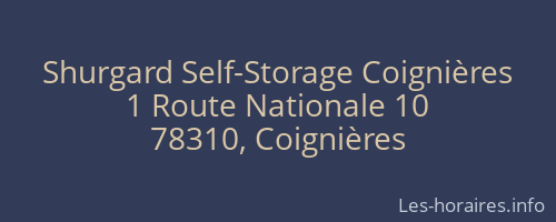 Shurgard Self-Storage Coignières