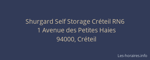 Shurgard Self Storage Créteil RN6