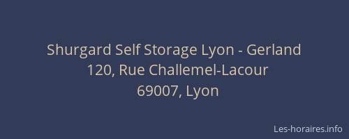Shurgard Self Storage Lyon - Gerland