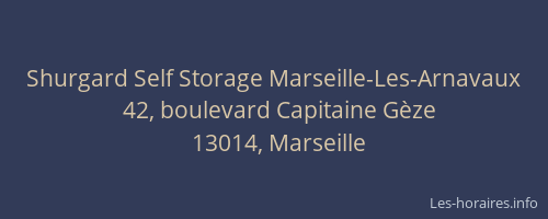 Shurgard Self Storage Marseille-Les-Arnavaux