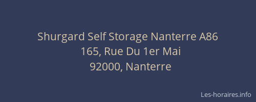 Shurgard Self Storage Nanterre A86