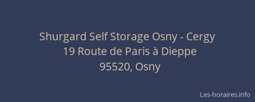 Shurgard Self Storage Osny - Cergy