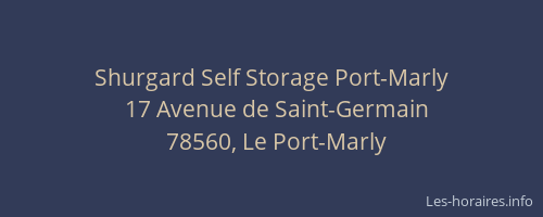 Shurgard Self Storage Port-Marly