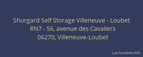Shurgard Self Storage Villeneuve - Loubet