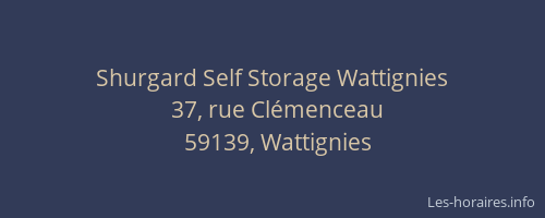 Shurgard Self Storage Wattignies