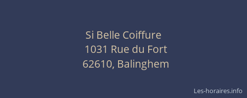 Si Belle Coiffure