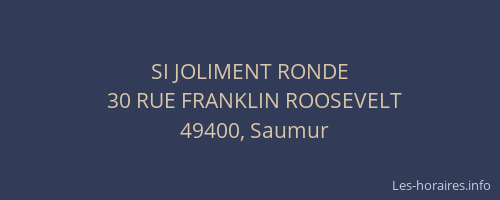 SI JOLIMENT RONDE
