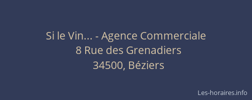 Si le Vin... - Agence Commerciale