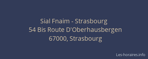 Sial Fnaim - Strasbourg