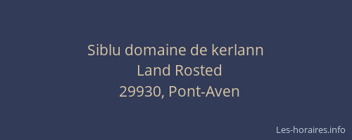 Siblu domaine de kerlann