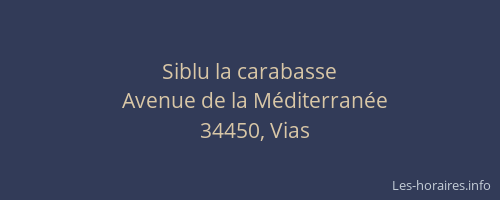 Siblu la carabasse