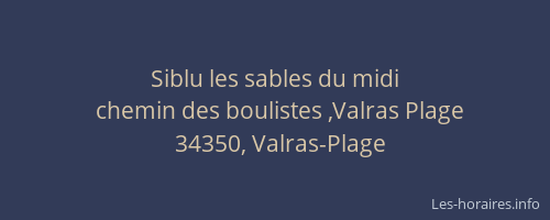 Siblu les sables du midi