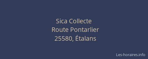 Sica Collecte