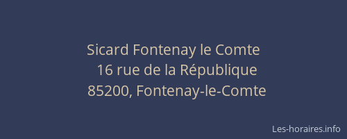 Sicard Fontenay le Comte